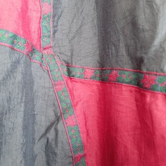 Vintage WEEKEND EDITION Windbreaker Jacket Patchwork Dolman Sleeve Sz L - Picture 5 of 14